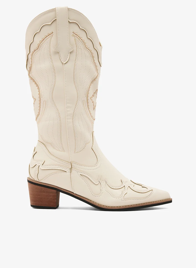 Ginger Block Heel Cowboy Boots