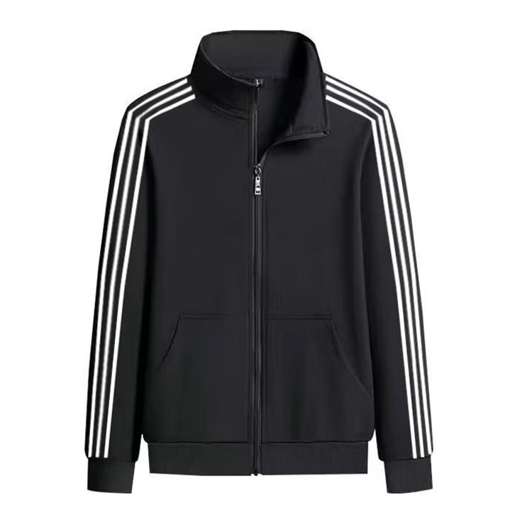 Jackets, Sportswear, Group Uniforms, Men'S And Women'S Sweatshirts, Three-Stripe Running Student Work Clothes, Trendy - Image 1