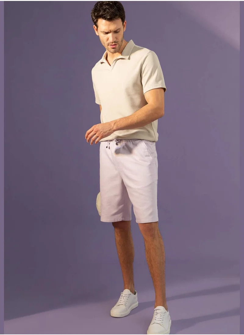 ديفاكتو Regular Fit Side Pockets Midi Short