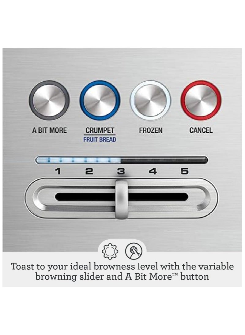 Sage Sage - The 'A Bit More' Toaster 4 Slice, Brushed Stainless Steel - UAE Version, 2 Year Manufacturer Warranty  - Image 3