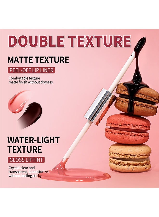 OLIBOLLA Peel-Off Lip Tint Stain,Glossy Lip Tint 2 In 1, Waterproof Non Transfer Glossy Lip Color Plumping Lip Gloss for Daily Makeup 03# - Image 3