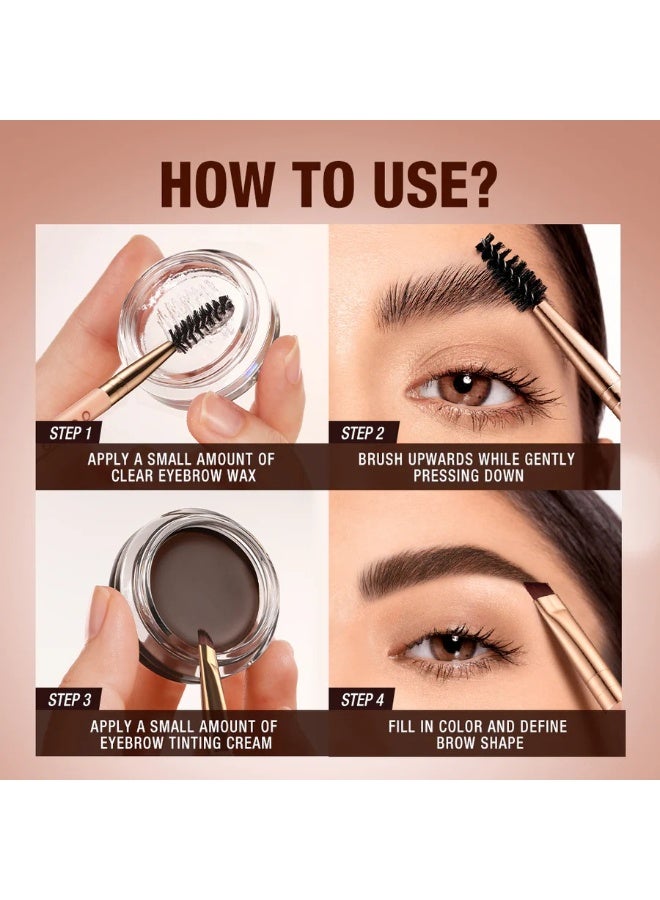 O.TWO.O O TWO O 2 IN 1 Eyebrow Wax Brow Cream Eyebrow Enhancer Long Lasting Waterproof with Free Eyebrow Brush - Image 3