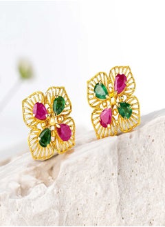 Malabar Gold and Diamonds 22 Carat 916 Purity Precia Gemstone Earrings PRGGEN472ER1Y 