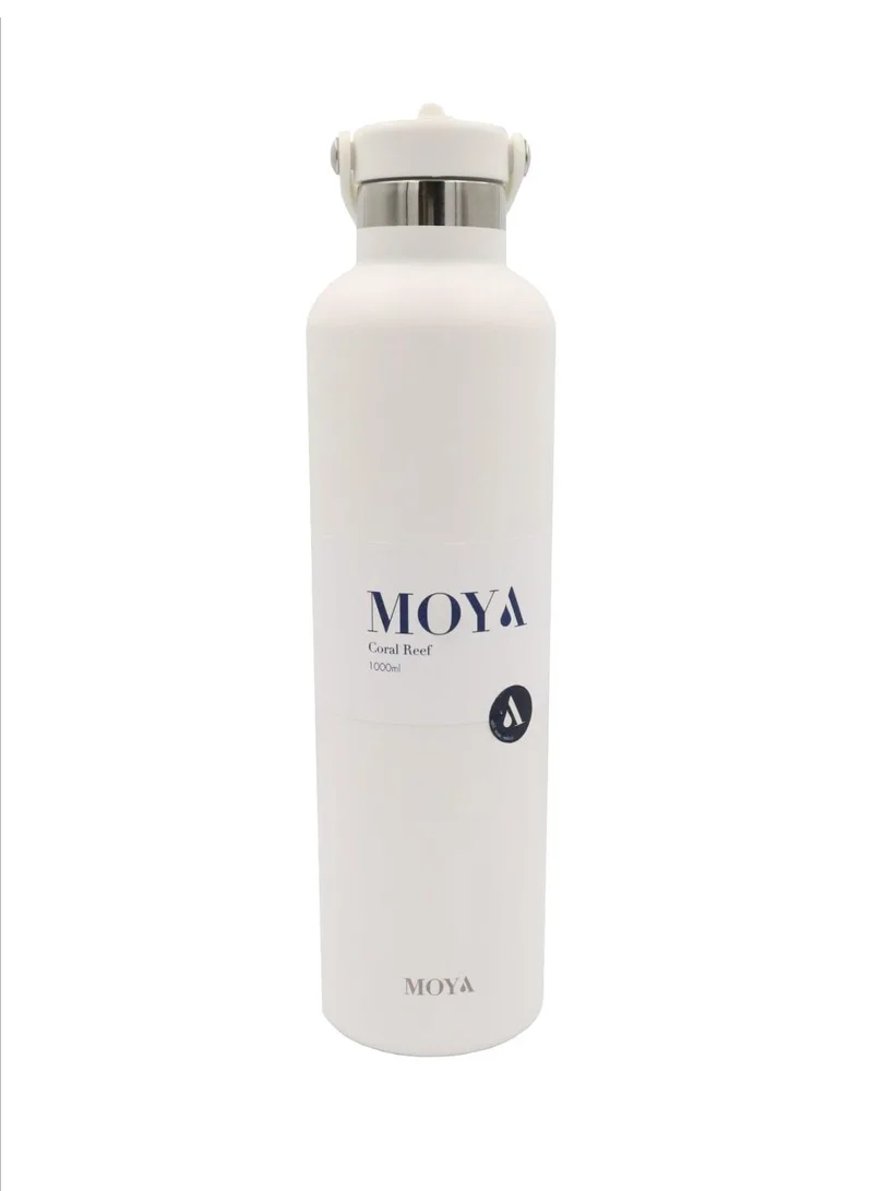 MOYA Moya "Coral Reef" 1L Insulated Sustainable Water Bottle White