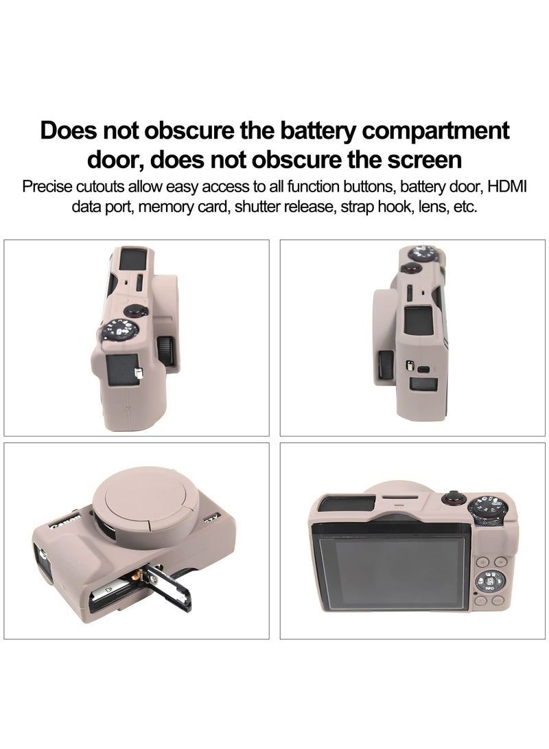 Case for Canon Powershot G7 X Mark III Digital Camera Soft Silicone Protective Cover with Removable Lens Cover for Canon Powershot G7X Mark III DSLR Camera (Tiffany Pink) - Image 4