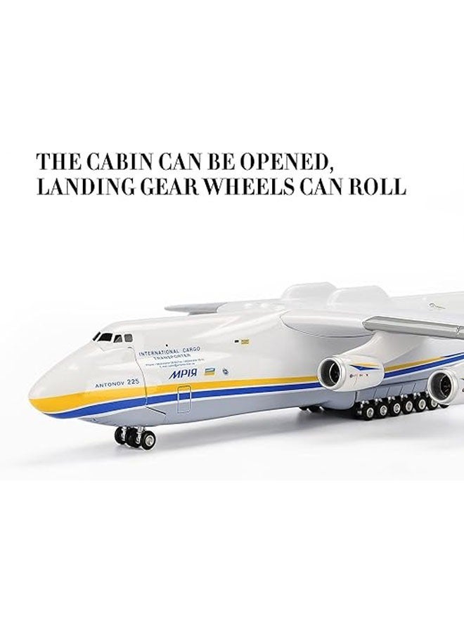 20cm Alloy Aircraft Desktop Display Model Ukraine Antonov An225 Aircraft Model Decorations, Toys, Furniture Decorations, Collection Gifts, 30cm Runway + Car Model - Image 3
