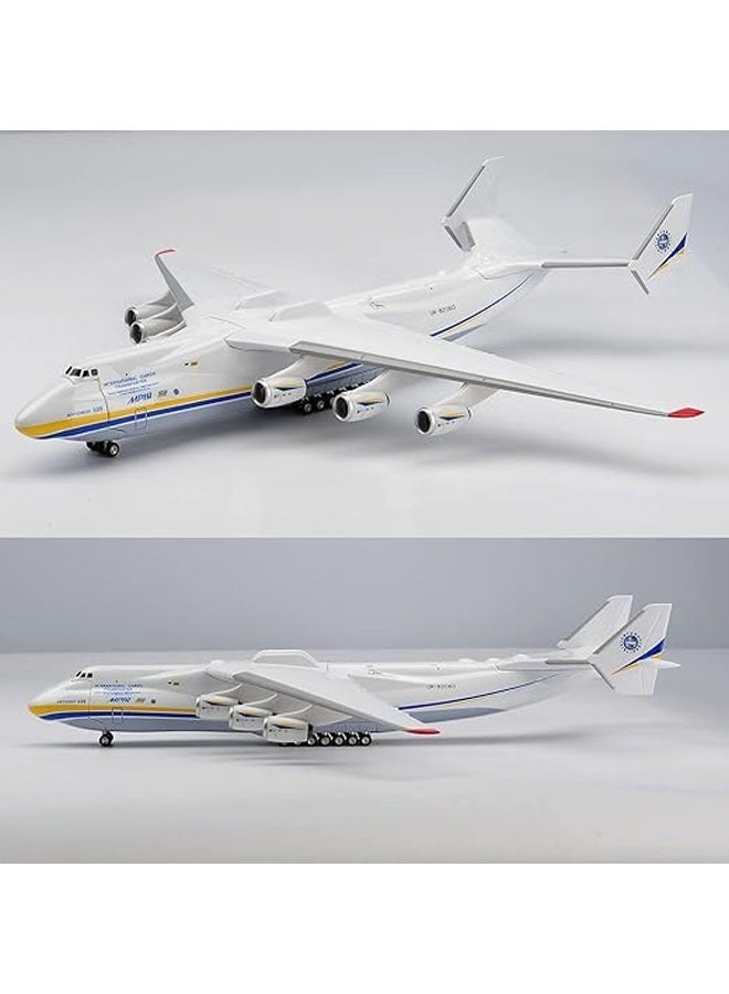 20cm Alloy Aircraft Desktop Display Model Ukraine Antonov An225 Aircraft Model Decorations, Toys, Furniture Decorations, Collection Gifts, 30cm Runway + Car Model - Image 2