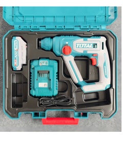 TOTAL Super Total 20V Lithium-Ion Cordless Rotary Hammer TRHLI201681 - SDS Plus, 850 RPM, 5100 BPM, 1.5J Impact Energy, LED Work Light, Includes 3 Drills & 2.0Ah Battery with Charger, Carrying Case TRHLI201681  - Image 4