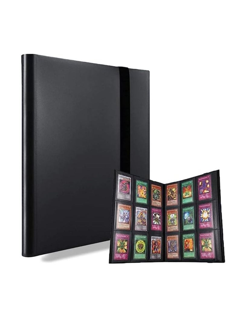Superme - Sport Fans Gaming Card Collection Binder, 360 Pockets Side Loading TGG Trading Card Collection Book, Black - Image 1