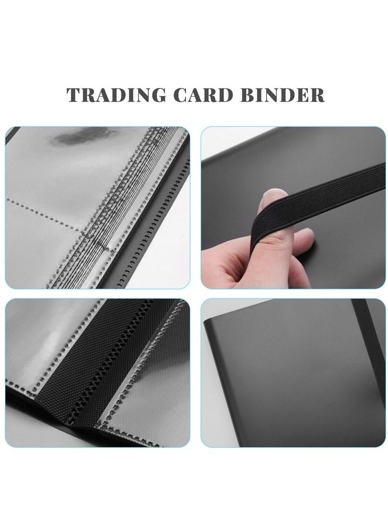 Superme - Sport Fans Gaming Card Collection Binder, 360 Pockets Side Loading TGG Trading Card Collection Book, Black - Image 1