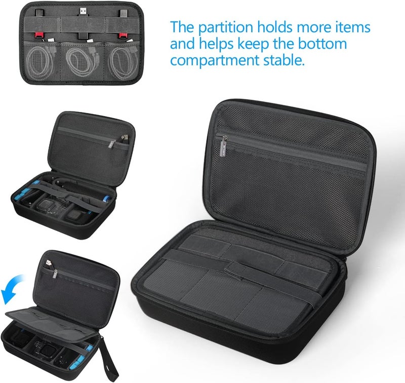 JSVER Hard Case for GoPro Cameras Carrying Case For Gopro Hero 13121110987AKASO EK7000AKASO Brave 4 4K Brave 7 LEBrave 8AKASO V50X insta360 and Other Action Cameras - Image 2