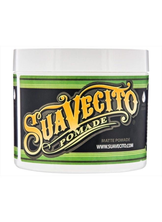SUAVECITO Pomade Matte (Shine-Free) Formula 4 oz, 1 Pack - Medium Hold Hair Pomade For Men - Low Shine Hair Paste For Natural Texture Hairstyles  - Image 1