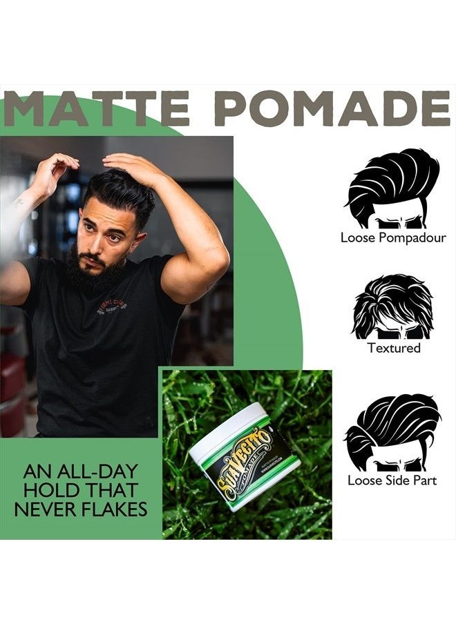 SUAVECITO Pomade Matte (Shine-Free) Formula 4 oz, 1 Pack - Medium Hold Hair Pomade For Men - Low Shine Hair Paste For Natural Texture Hairstyles  - Image 5