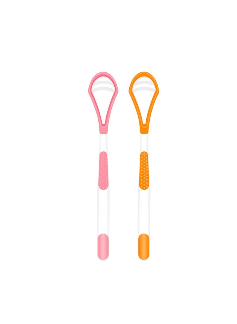 2PCS Tongue Scraper Cleaner, Oral Scrapers, Premium Sweeper Sets, Bad Breath Cure Tools, Effective Kits - Image 1