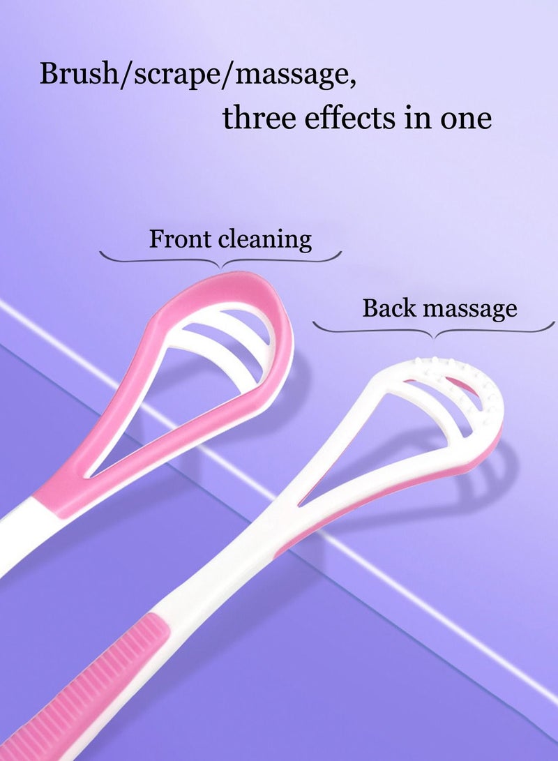 2PCS Tongue Scraper Cleaner, Oral Scrapers, Premium Sweeper Sets, Bad Breath Cure Tools, Effective Kits - Image 4