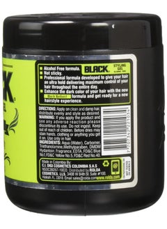 Rolda Rolda Black Styling Hair Gel - Medium To Strong Hold With Medium Shine For a Wet Slicked Back Look With All Day Hold - Activated Black Charcoal Covers Grey Hair Instantly 17.6oz  - Image 2