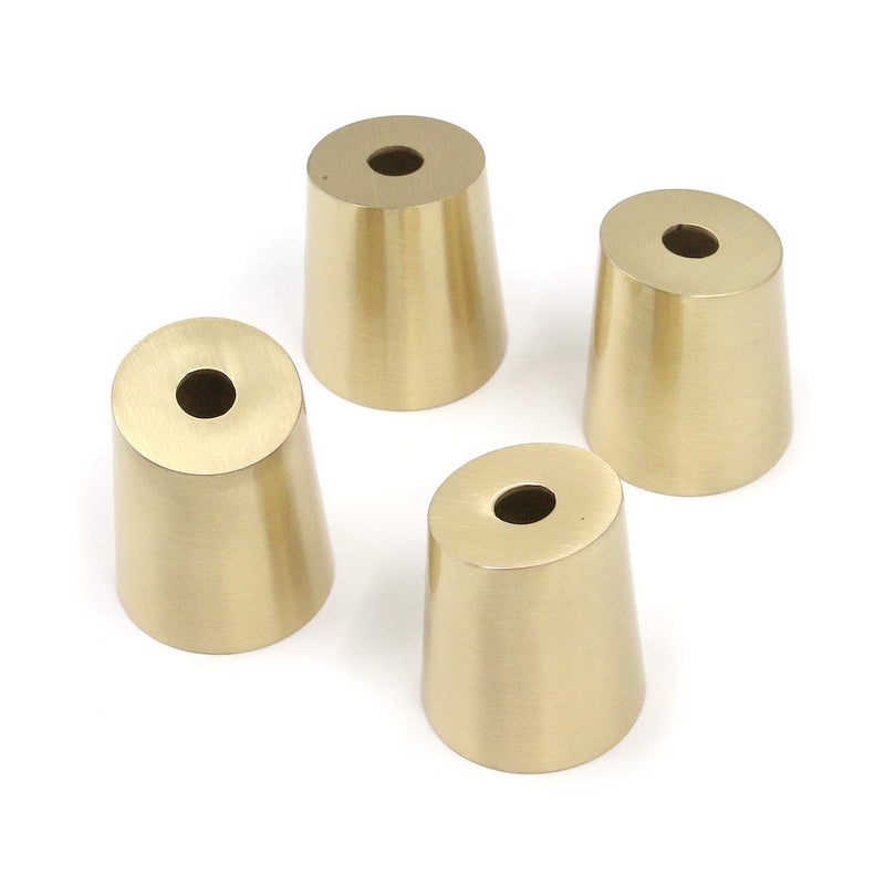 Geesatis أغطية أرجل الكراسي الذهبية Geesatis 4 قطع 12 بوصة دائرية لحماية الأرضيات بتصميم عصري