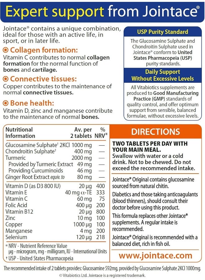 Jointace Vitabiotics Glucosamine & Chondroitin 30 Tablets - Image 5