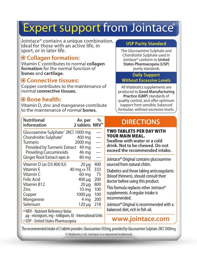 Jointace Vitabiotics Glucosamine & Chondroitin 30 Tablets - Image 2