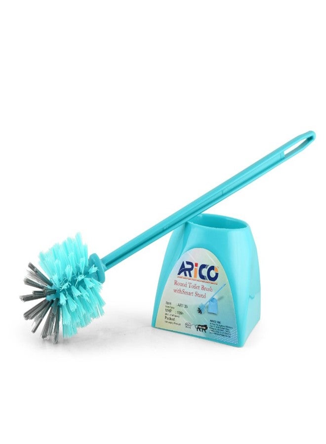 ARICO Toilet Brush with Holder Stand for Bathroom Cleaning, Toilet Brush with Holder Stand Set, WC Cleaning Brush, Commode Cleaning Brush, Long Handle Toilet Cleaner Brush, Bathroom Accessories - Image 1