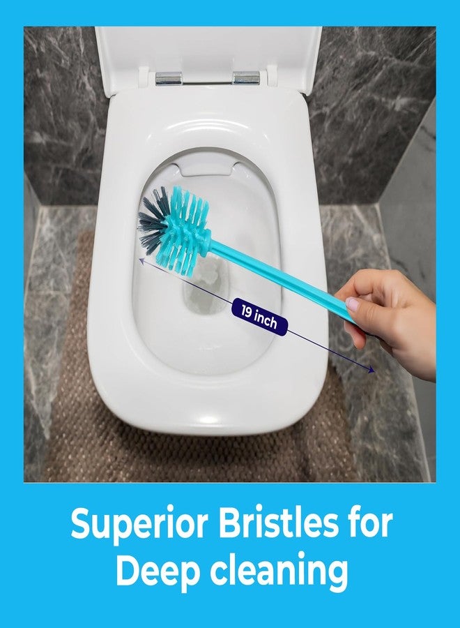 ARICO Toilet Brush with Holder Stand for Bathroom Cleaning, Toilet Brush with Holder Stand Set, WC Cleaning Brush, Commode Cleaning Brush, Long Handle Toilet Cleaner Brush, Bathroom Accessories - Image 4