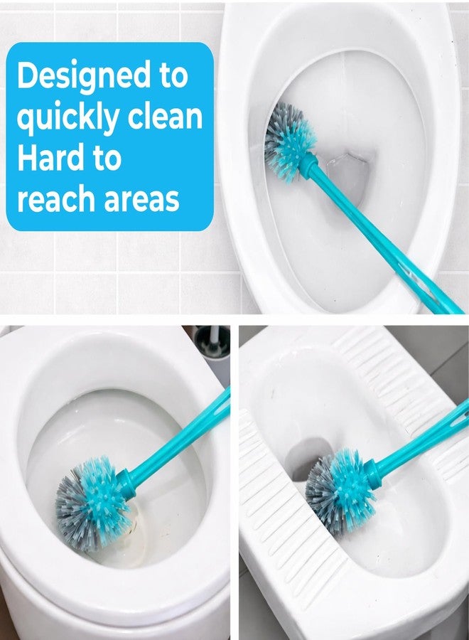 ARICO Toilet Brush with Holder Stand for Bathroom Cleaning, Toilet Brush with Holder Stand Set, WC Cleaning Brush, Commode Cleaning Brush, Long Handle Toilet Cleaner Brush, Bathroom Accessories - Image 5
