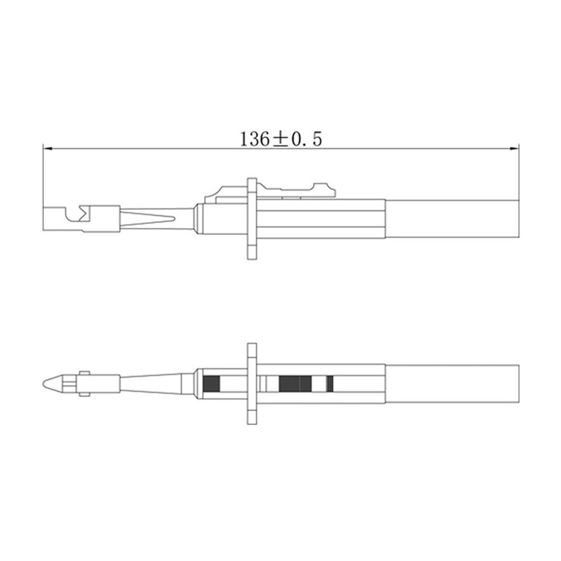 أداة اختبار خطاف متعدد القياسات مع سلك عازل أحمر ومقبس موز 4 مم - Image 5