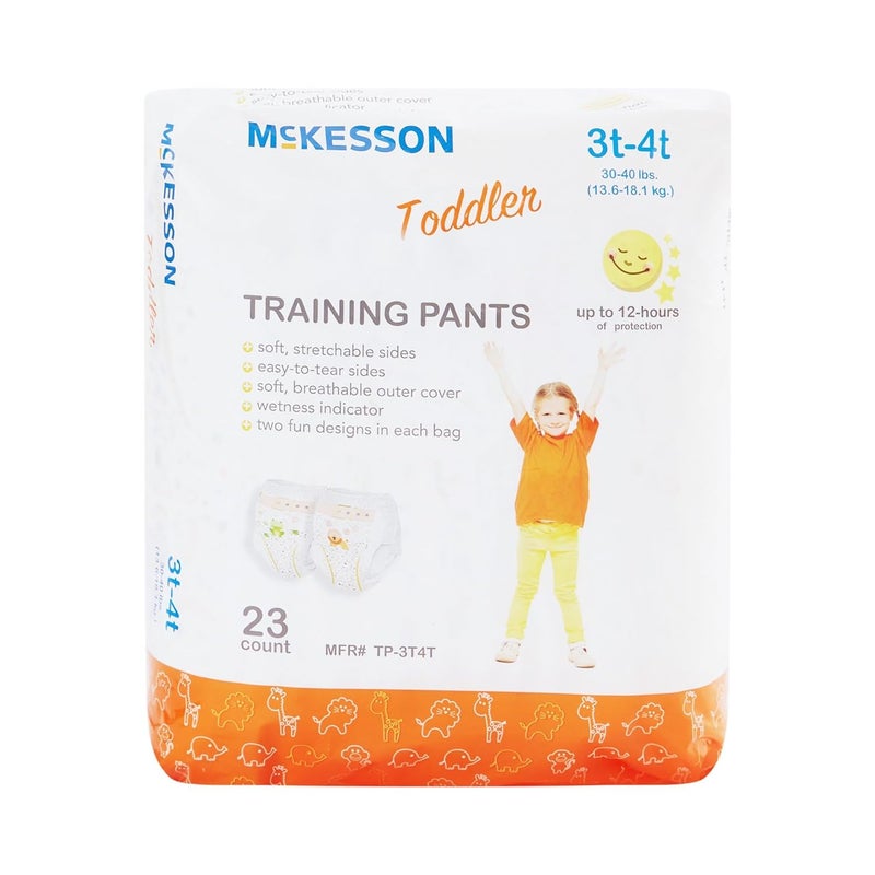 McKesson Toddler Training Pants 3T to 4T  Disposable PullOn with TearAway Seams  30 to 40 lbs 23 Count 4 Packs 92 Total - Image 3