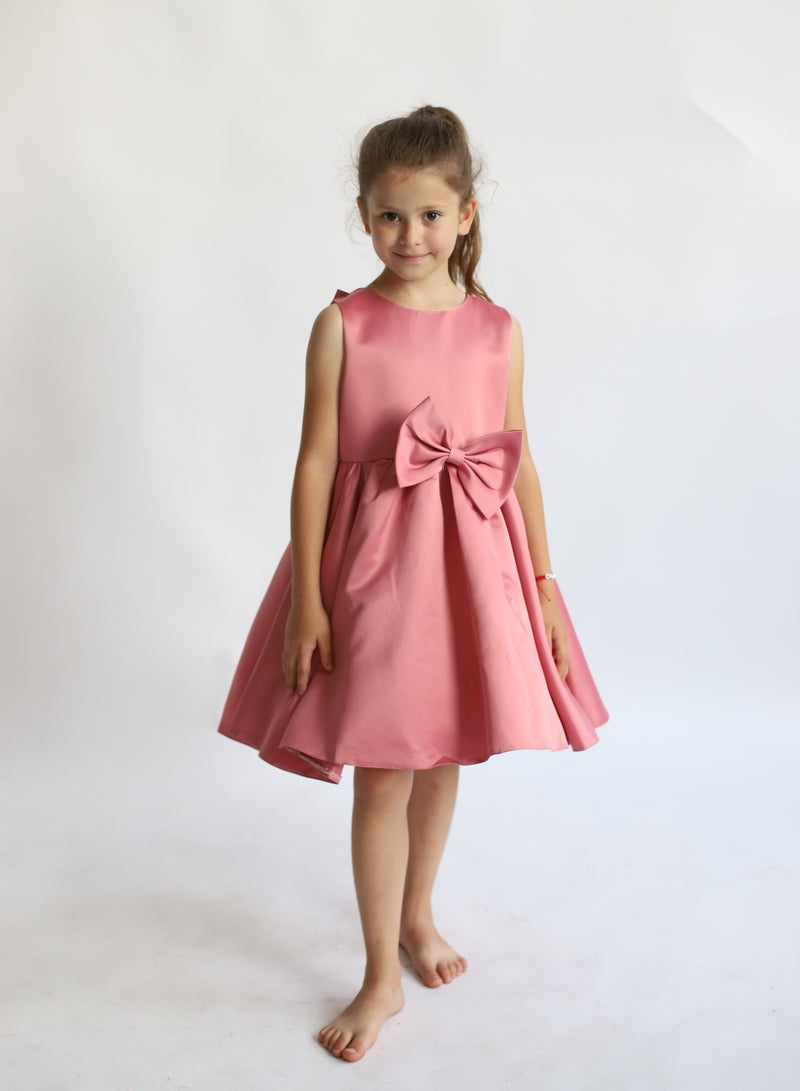 D'Daniela Satin Bow Dress - Image 1