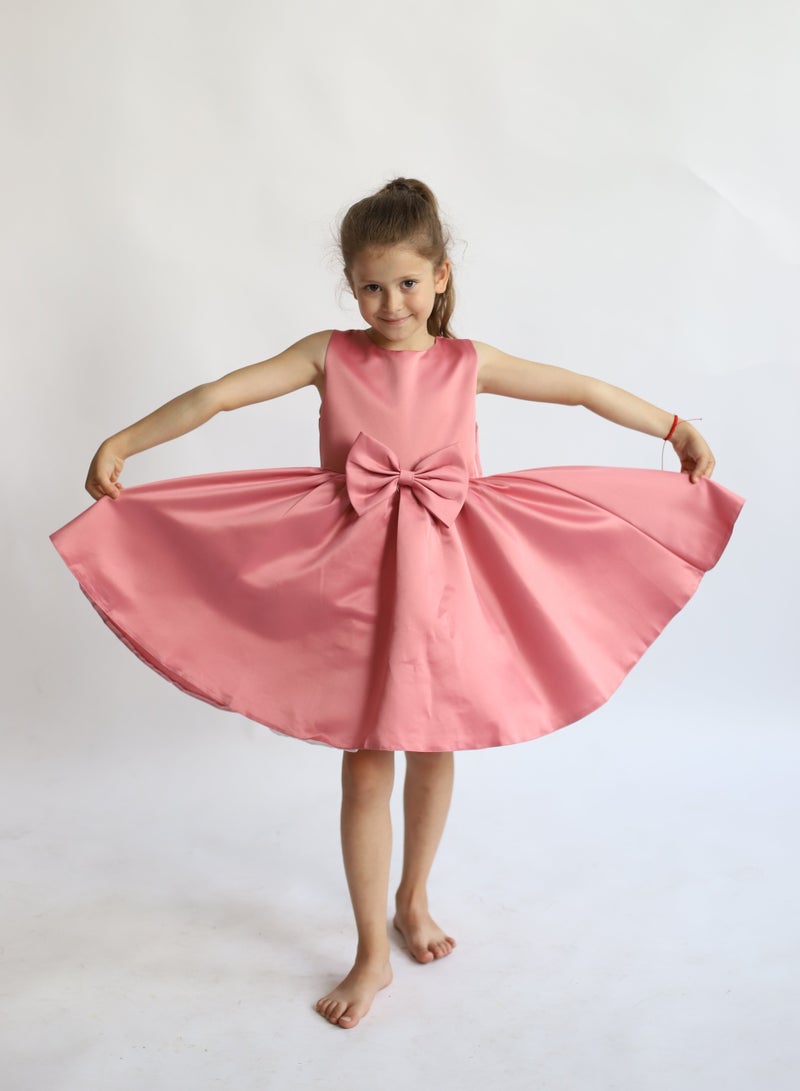 D'Daniela Satin Bow Dress - Image 2