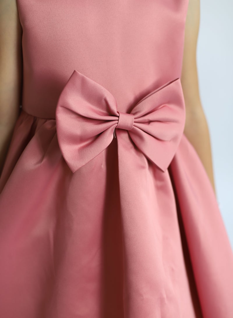 D'Daniela Satin Bow Dress - Image 3