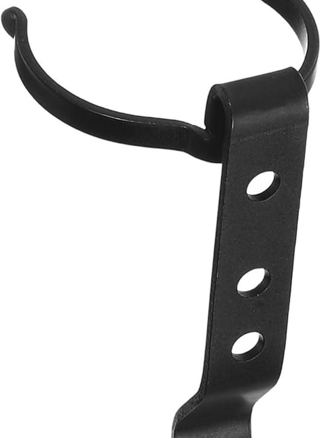 Black Metal Flashlight Waist Belt Clip Durable Clamp Lightweight Outdoor Attachment Secure Easy Detach - Image 1