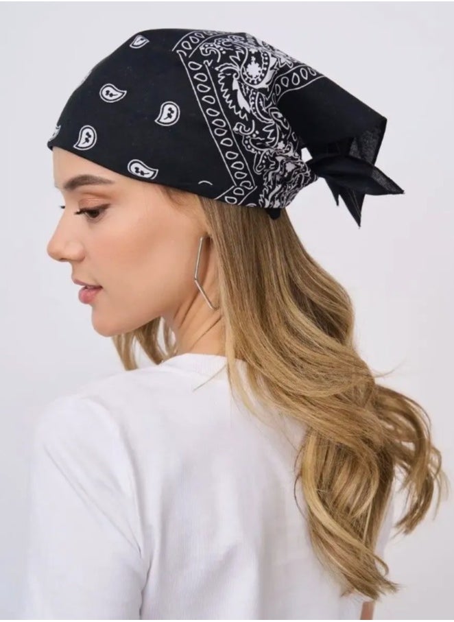 Generic Cowboy Bandanas Cashew Printed Scarf Small Square Scarves Sun Protection Lightweight Multifunctional Headband  - Image 1