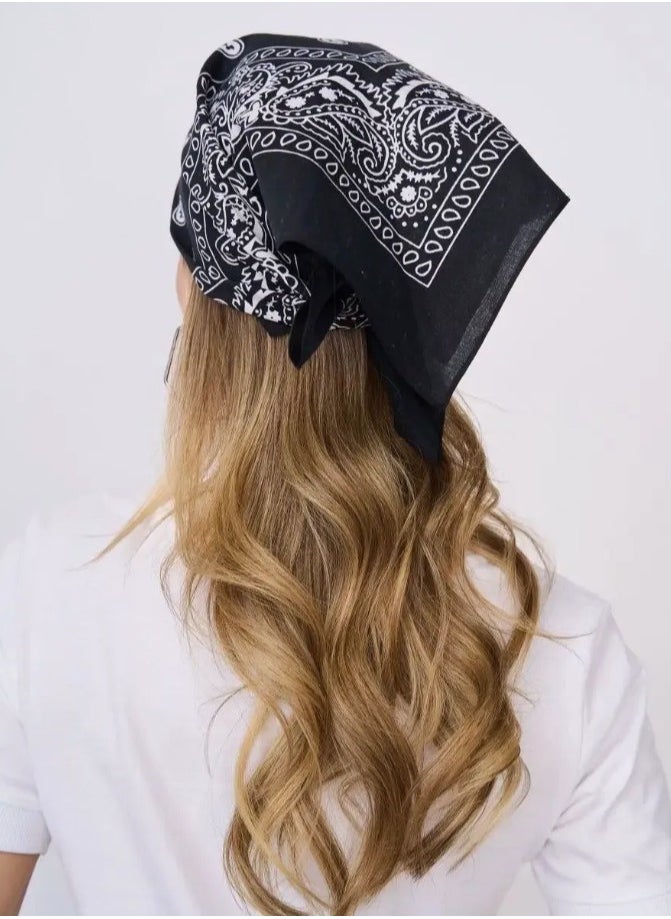 Generic Cowboy Bandanas Cashew Printed Scarf Small Square Scarves Sun Protection Lightweight Multifunctional Headband  - Image 3