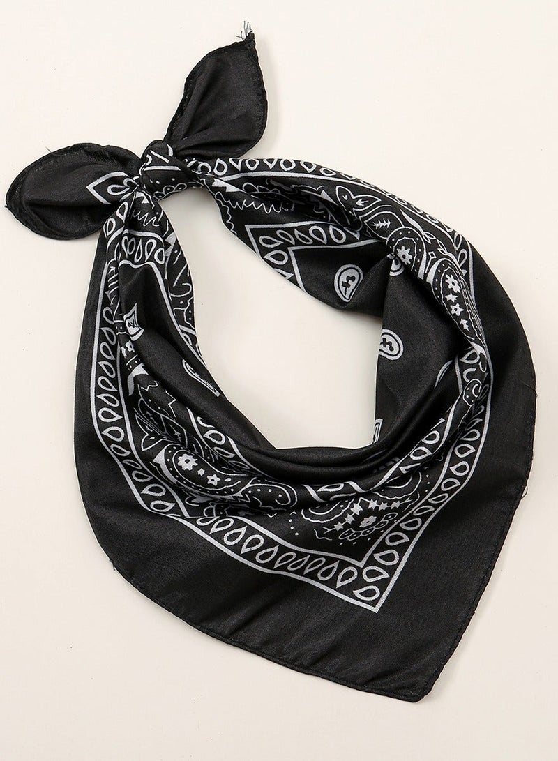 Cowboy Bandanas Cashew Printed Scarf Small Square Scarves Sun Protection Lightweight Multifunctional Headband - Image 2