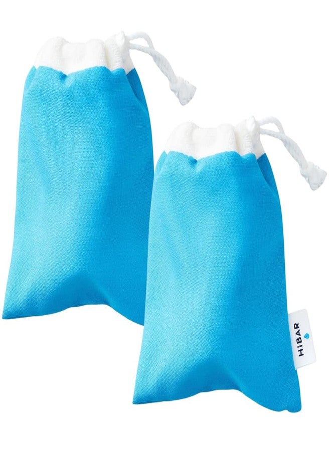 HIBAR Travel Pouch 2 Pack, Shampoo and Conditioner Bar Travel Bag, Portable Terry Cloth Drawstring Bag, Lightweight Sustainable On-The-Go Holder Case, Quick Dry, Fits 1 Bar - Image 1