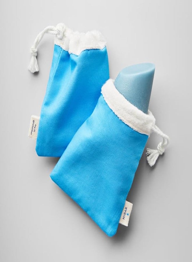 HIBAR Travel Pouch 2 Pack, Shampoo and Conditioner Bar Travel Bag, Portable Terry Cloth Drawstring Bag, Lightweight Sustainable On-The-Go Holder Case, Quick Dry, Fits 1 Bar - Image 5