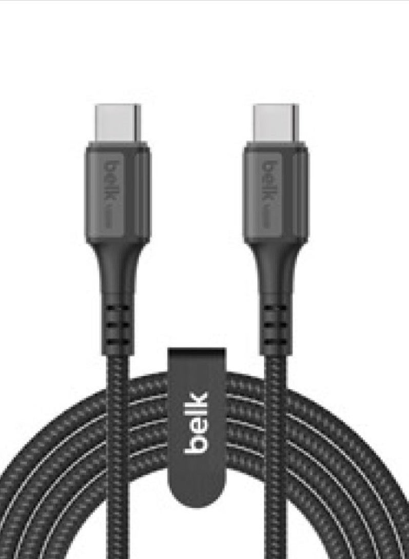 بيلك كيبل تايب سي الى تايب سي قماش يدعم 60 واط | بيلك