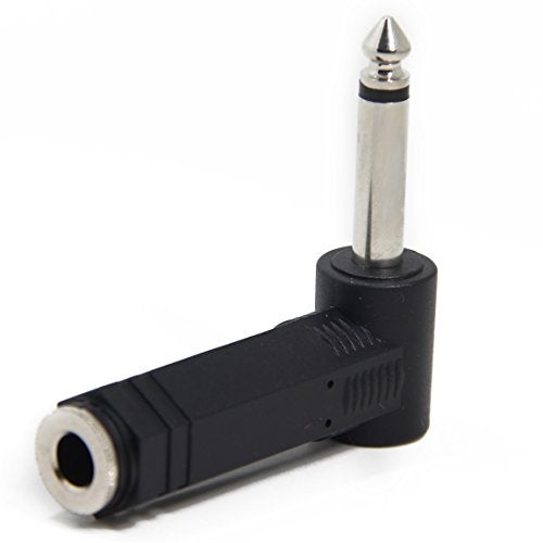 Ancable 2-Pack 1/4 Inch Right Angle TS Male to 1/4 Inch TS Female Adapter, 6.35mm 1/4" Mono Connector for Bottom Plug Guitar/V-Shape Guitar/Front Facing Jack Guitar - Image 3