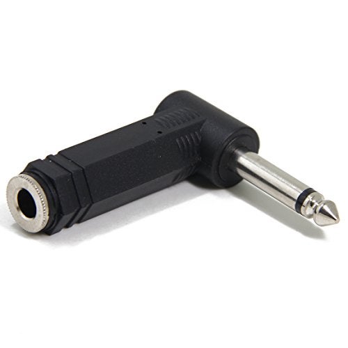 Ancable 2-Pack 1/4 Inch Right Angle TS Male to 1/4 Inch TS Female Adapter, 6.35mm 1/4" Mono Connector for Bottom Plug Guitar/V-Shape Guitar/Front Facing Jack Guitar - Image 2