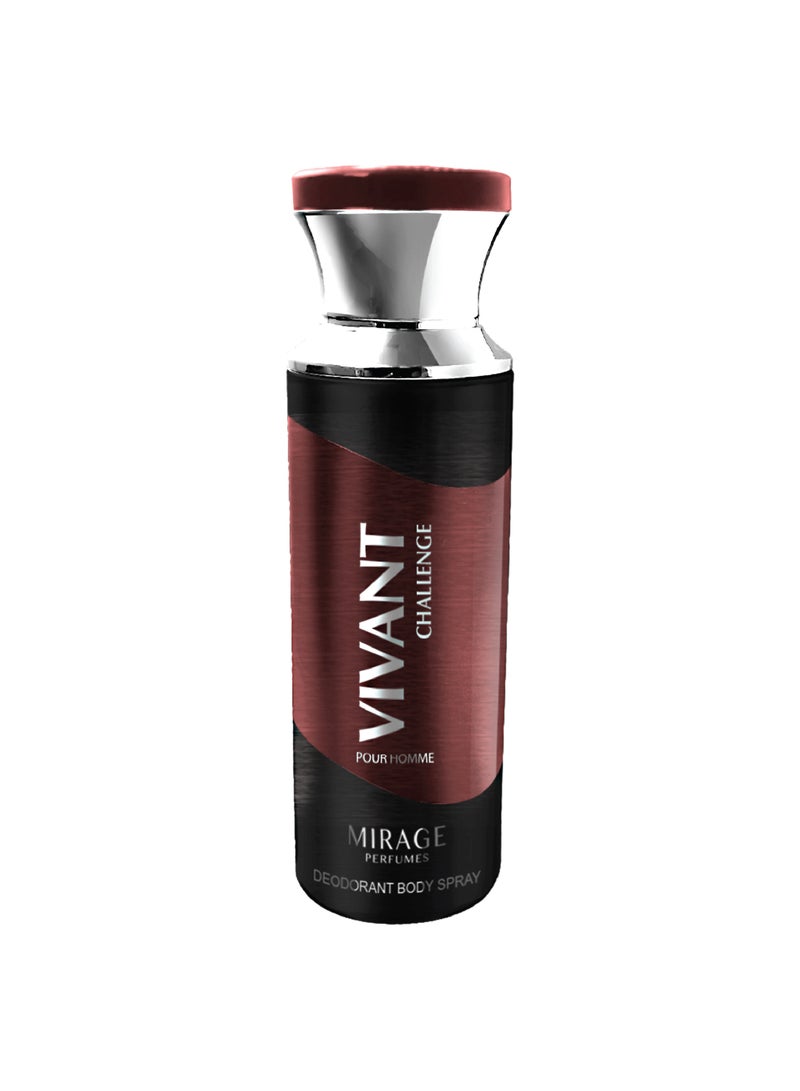 Mirage VIVANT CHALLENGE for Men, Deodorant body spray, 200 ml