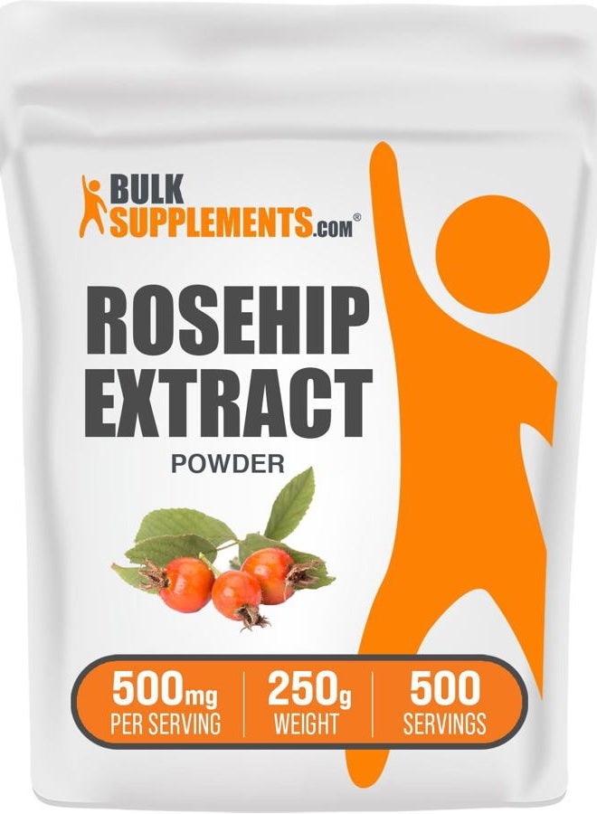 BulkSupplements .com Rosehip Extract Powder - Rose HIPS Supplement, Rosehip Powder - Herbal Supplement, Antioxidants Source - Gluten Free, 500mg per Serving, 250g (8.8 oz) (Pack of 1) - Image 1