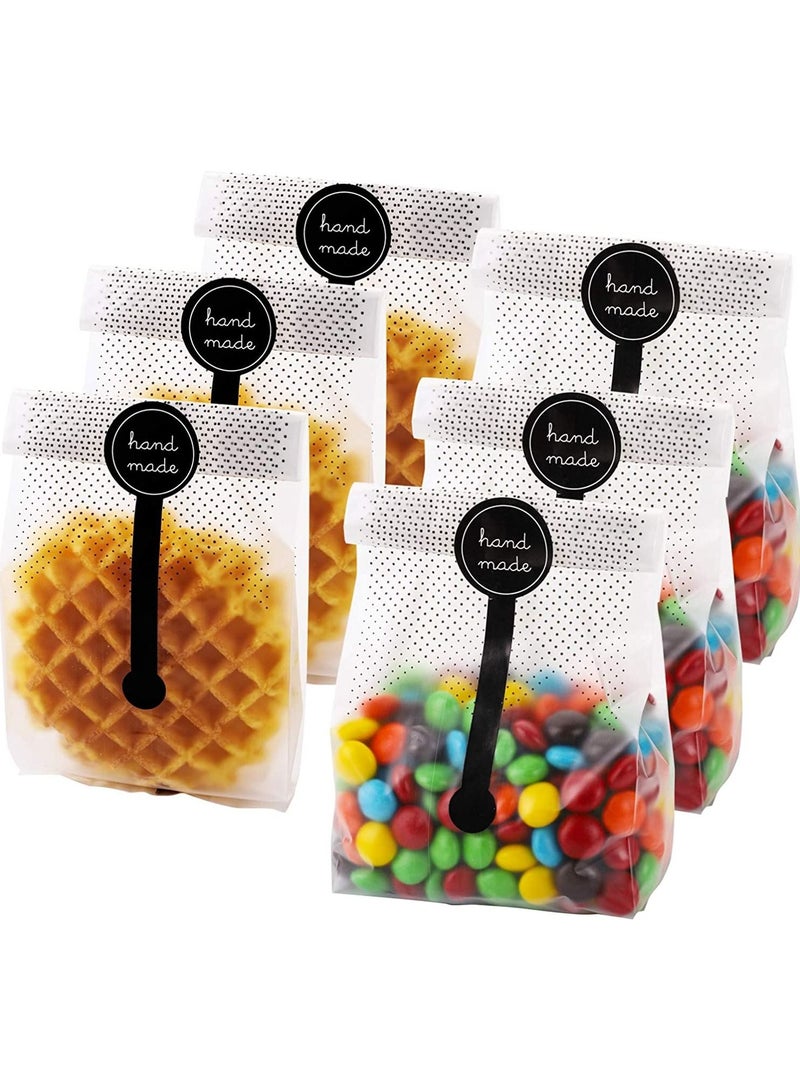إيونتو 100 قطعة من أكياس الكوكيز البلاستيكية الشفافة لحلوى الكوكيز وأكياس التغليف وديكور الحفلات وأكياس الكيك وكعكة الشوكولاتة والحلوى والوجبات الخفيفة جيدة لمستلزمات حفلات المخابز - Image 1