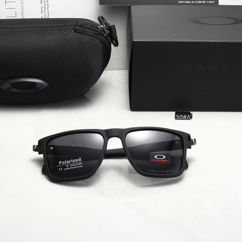 Oakley Holbrook Style Polarized Sunglasses, Matte Black Square Frame, UV400 Protection, for Men Women Cycling Driving - Image 3