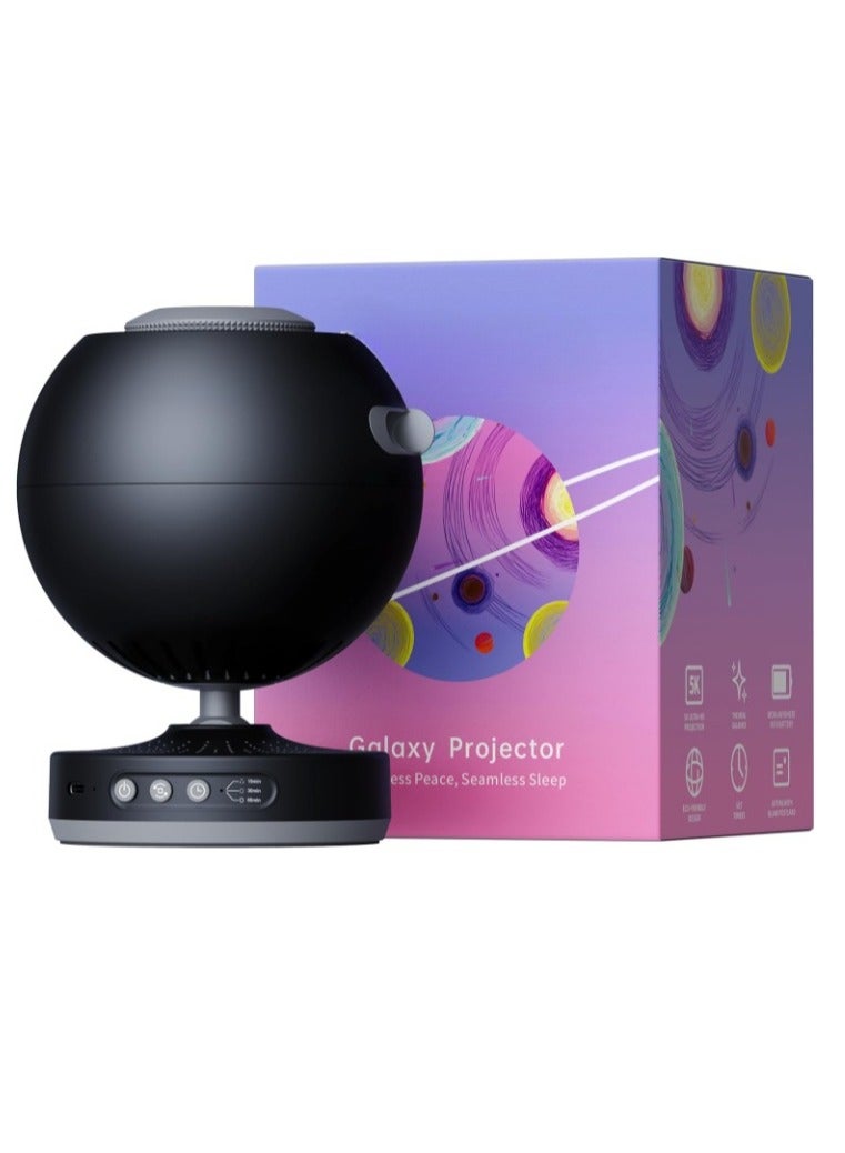 Galaxy Star Projector, Lightweight And Portable Night Light Projector, Home Planetarium Projector Lamp With Replaceable Optical Film Discs For Children Room, (1pc, Black)  - Image 1
