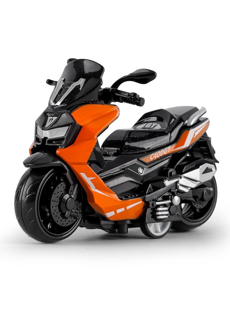 Live online popular childrens toy boy simulation alloy toy car model educational toy simulation pedal motorcycle {Orange pedal} OPP bag