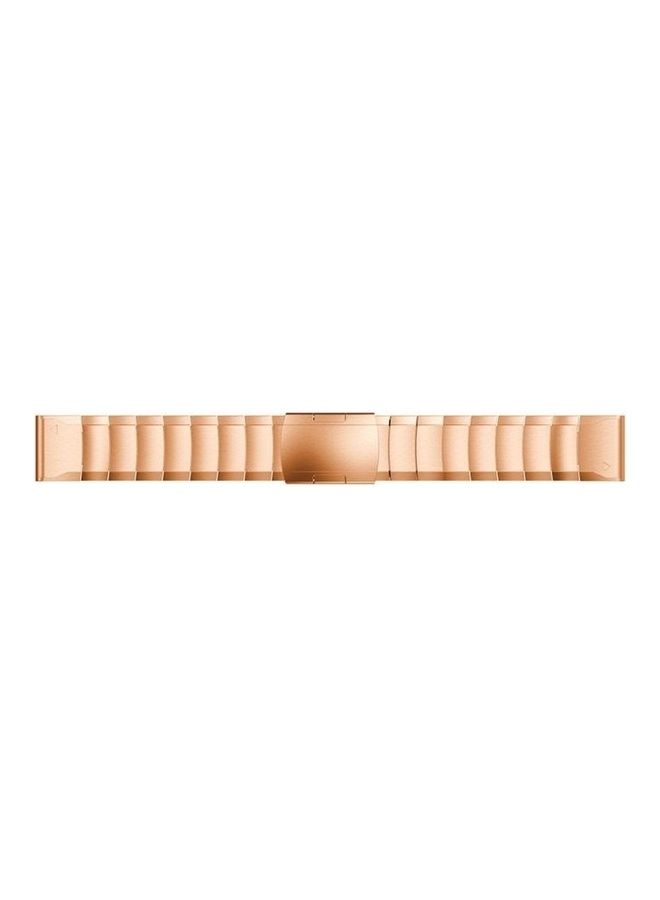 NIBEMINENT Quick Dismantling Steel Wrist Strap Watchband For Garmin Fenix 5S Rose Gold - Image 4