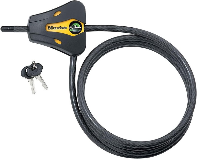 MasterLock 8419DPF Python Cable Lock with Key, 1 Pack - Image 1