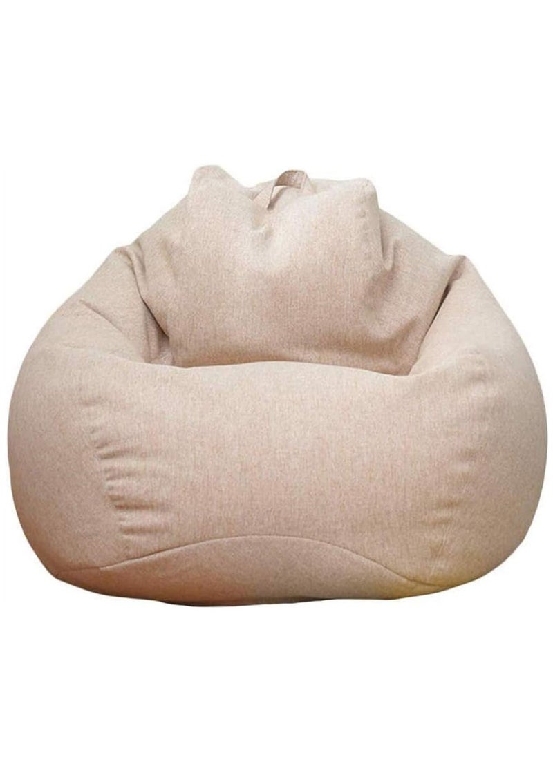 Generic Stuffed Bean Bag Cover Plush Toy Storage Clothes Organizer Seat Floor Foldable Linen Chair Sofa Cover  - Image 1