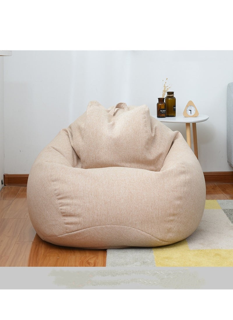 Generic Stuffed Bean Bag Cover Plush Toy Storage Clothes Organizer Seat Floor Foldable Linen Chair Sofa Cover  - Image 3